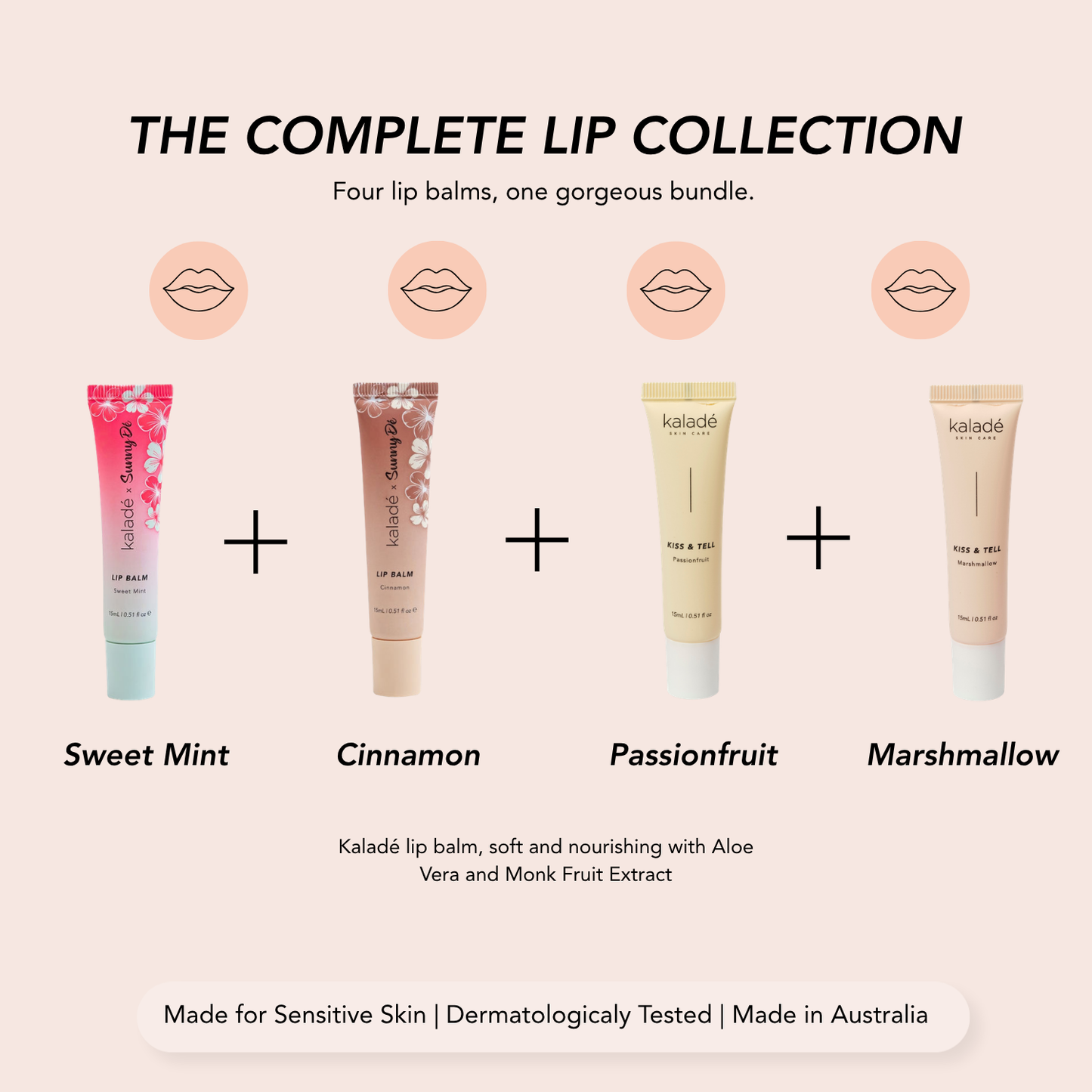 Sweet Mint, Cinnamon, Passionfruit and Marshmallow Lip Balms